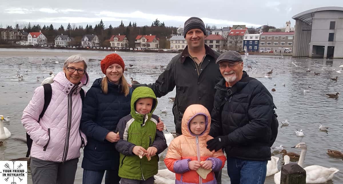 A fun family on a private Reykjavik Walking Tour